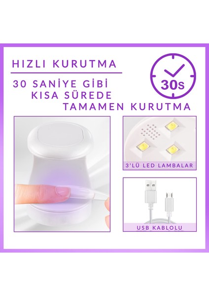 Mini Uv LED Oje ve Protez Tırnak Hızlı Kurutucu