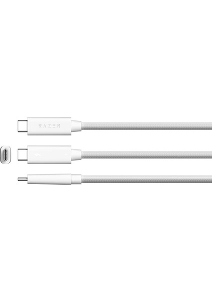 Thunderbolt 4 Kablo - 40 Gb/s, 8K ,100W Şarj, Thunderbolt 3 ile geriye dönük uyumlu Beyaz | 0.8M RC21-01860200-R3M1 fiyatları