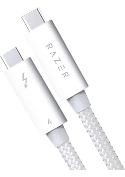 Thunderbolt 4 Kablo - 40 Gb/s, 8K ,100W Şarj, Thunderbolt 3 ile geriye dönük uyumlu Beyaz | 0.8M RC21-01860200-R3M1