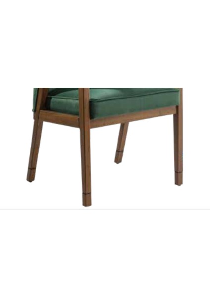 Sandalye Zus158 Midye Model Tam Kolçak Kayın Ayak Ceviz Boya Baby Face Kumaş Yeşil El Yapım fırsatları