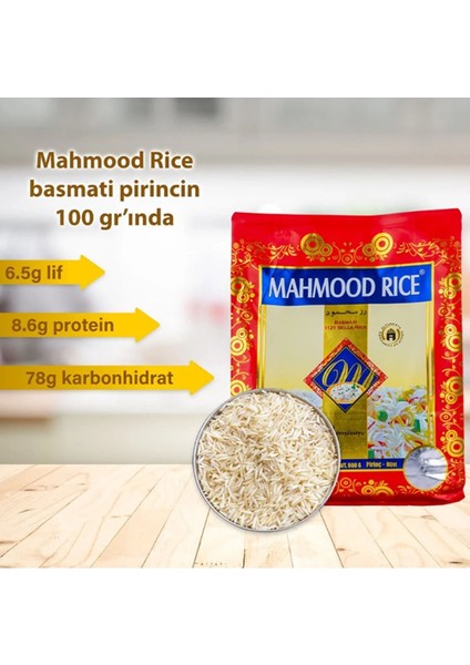 Mahmood Rice Basmati Pirinç 900 gr x 5 Adet