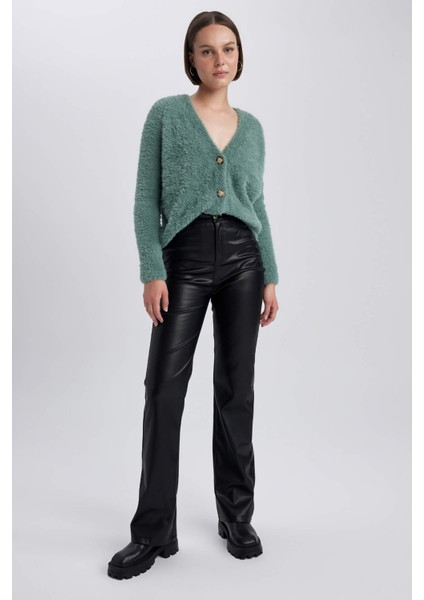 Oversize Fit V Yaka Triko Hırka K7886AZ23WN fiyatları