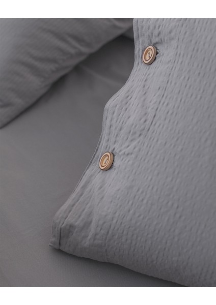 Linda King Size Yıkamalı Gofre Nevresim Takımı