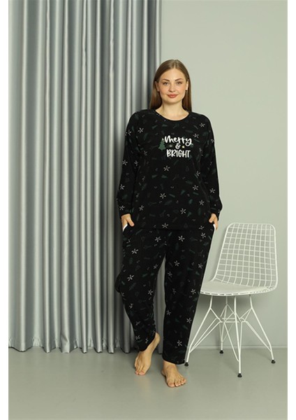 Welsoft Polar Kadın Büyük Beden Pijama Takımı 808043