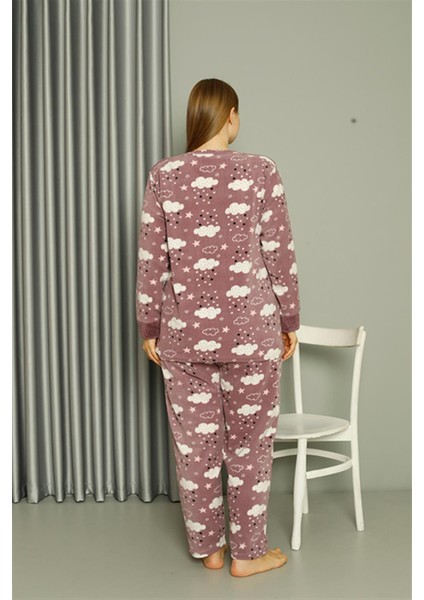 Welsoft Polar Kadın Büyük Beden Lila Pijama Takımı 808044 fırsatları