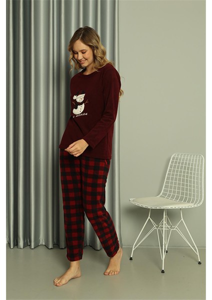 Welsoft Kadın Polar Sevgili Kombini Pijama Takımı 50120