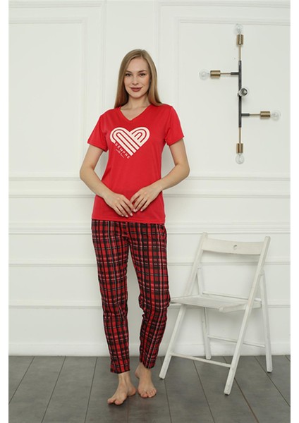 Aile Penye Pijama Takım (Anne - Kız ) 50114 modelleri