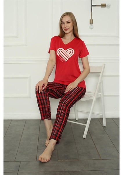 Aile Penye Pijama Takım (Anne - Kız ) 50114 fırsatları