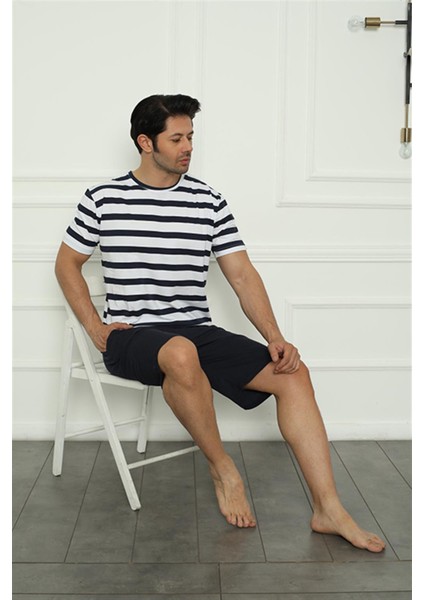 Aile Penye Şortlu Pijama Takım (Baba - Oğul ) 50116