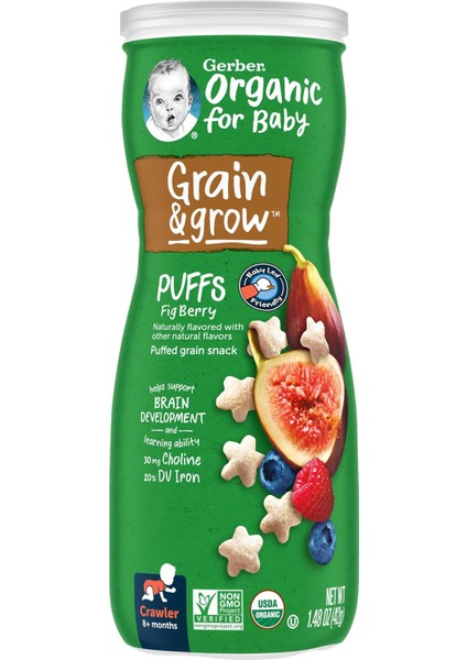 Organic Grain & Grow Puff Fig Berry 42GR