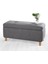 Lorence Home Rocio Sandıklı Bench Puf Koyu Gri 1