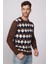 Slim Fit Bisiklet Yaka Önü Desenli Erkek Kazak 2