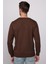 Slim Fit Bisiklet Yaka Önü Desenli Erkek Kazak 5