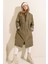 Kadın Leopar Kol Katlamalı Trenchcoat DS22YB119091 2