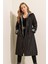 Kadın Leopar Kol Katlamalı Trenchcoat DS22YB119091 1