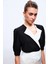 Ceket Yaka Bodysuit Bluz - Siyah 3