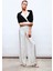 Ceket Yaka Bodysuit Bluz - Siyah 5