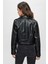 Kadın Siyah Biker Deri Ceket HZL22W-BD110291 4