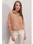 Kadın Bisküvi Tek Cepli Oversize Ayrobin Gömlek HZL23S-BD1201531 1