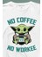 Baby Yoda No Starbucks Coffee No Workee Star Wars Mandalorian Uzun Kollu Tişört 2