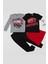 4'lü Mcqueen Baskılı Tshirt Şort Pantolon Siyah Takım 2