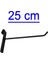 Gri Dekor 20 Adet 25 cm Siyah Tel Pano Kancası, Aksesuar Kancası, Bijuteri Mağaza Kancası, Askı Kanca 1
