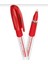 Simli Jel Kalem - Tükenmez Kalem - Kırmızı 2