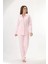 Yakalı Önden Düğmeli %70 Bambu %30 Pamuk Uzun Kollu Kadın Pijama Takım 73151 2