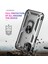 Apple iPhone 13 Telefon Kasası Araba Montaj Rotary Yüzüğü Kickstand Askeri Sınıf Pc Tpu Combo Kasa Şok Geçirmez Kapak 6.1 Inç-Silver (Yurt Dışından) 4