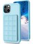 Apple iPhone 13/14 Pu Deri Kaplamalı Tpu Kapak Kart Yuvaları Kickstand Telefon Kasası Mavisi (Yurt Dışından) 2