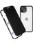 Apple iPhone 13 Telefon Kasası 6.1 Inç Düz Kenar Önleyici Manyetik Kasa Çift Taraflı Temperli Cam Arka Buzlu Manyetik Adsorpsiyon Metal Çerçeve, Güvenlik Kilit-Siyah ile Kapak (Yurt Dışından) 1