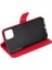 Kelebek Çiçek Pu Deri Cüzdan Kabuklu Stant Çantası, Apple iPhone 13-Kırmızı Için Kayışlı (Yurt Dışından) 4