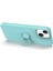 Apple iPhone 14 Telefon Kılıfı 6.1 Inç Cep Telefon Kılıfı Manyetik Metal Sayfası Tasarım Yüzük Tutucu Kickstand Sıvı Silikon Telefon Kapağı Bilek Strap-Dark Mavi (Yurt Dışından) 2
