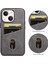 Apple iPhone 13 Telefon Kılıfı 6.1 Inç Kart Yuvaları Işlev Aşınma Dayanıklı Pu Deri Kaplamalı Pc+Tpu Hibrit Cep Telefonu Kabuk Grey (Yurt Dışından) 4