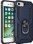 Dönebilir Yüzük Kickstand Armor Pc+Tpu Apple iPhone Se/8/7-Dark Blue Için Hibrit Kabuk (Yurt Dışından) 1