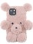 3D Furry Bear Peluş Bebek Anti-Fall Tpu Telefon Kılıf Kılıfı Apple iPhone 13 6.1 Inç-Pembe (Yurt Dışından) 1