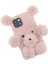 3D Furry Bear Peluş Bebek Anti-Fall Tpu Telefon Kılıf Kılıfı Apple iPhone 13 6.1 Inç-Pembe (Yurt Dışından) 3