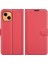 Litchi Doku Cüzdan Stand Tasarım Deri Kılıf Apple iPhone 13 6.1 Inç-Kırmızı (Yurt Dışından) 1