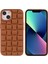 Apple iPhone 13 Telefon Kılıfı 6.1 Inç Cep Telefon Torbası Kılıfı Esnek Silikon Ka Işık 3D Izgara Dokulu Telefon Kapak Kılıfı (Yurt Dışından) 1