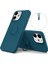 Apple iPhone 13 Telefon Kılıfı Ayarlanabilir Yüzük Kickstand Tasarımı Çevre Dostu Sıvı Silikon Telefon Koruyucu Kılıf Kabuğu Kullanışlı Kayış 6.1 Inç-Dark Mavi (Yurt Dışından) 1
