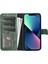 Apple iPhone 13 Telefon Kılıfı Için Telefon Koruyucu Kapak Deri Kılıf 6.1 Inç Renk Ekleme Stand Cüzdan Işlev Akıllı Telefon Kabuk-Yeşil (Yurt Dışından) 2