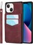 Apple iPhone 13 Telefon Kılıfı Dikey Flip Kart Yuvaları Tasarımı Kickstand 6.1 Inç-Kırmızı ile Tpu Telefon Kılıfı (Yurt Dışından) 1