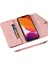 Apple iPhone 14 Telefon Kasası 6.1 Inç Çizik Anti-Clatch Telefon Kasası Pu Deri Deri Dokunuş His Fermuar Cüzdanı Kısa+Uzun Kayış-Rose Altın ile Stant Örtüsü (Yurt Dışından) 4