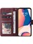 Apple iPhone 14 Telefon Kasası 6.1 Inç Düşüşe Dayanıklı Standı Kapak Folio Flip Deri Deri Cüzdan Cep Telefonu Kasa ile Landard-Dark Kırmızı (Yurt Dışından) 2
