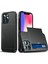Apple iPhone 13 Telefon Kılıfı Için Iyi Koruyucu Koruyucu Slayt Kart Tutucu Pc+Tpu Hibrit Geri Telefon Kılıfı 6.1 Inç-Black (Yurt Dışından) 1