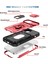 Apple iPhone 14 Telefon Kasası 6.1 Inç Pc+Tpu Kickstand Fonksiyon Anti-Giyim Önleme Kapak Kart Yuvası-Kırmızı Siyah ile Kayar Kamera Lens Koruyucu Kasa (Yurt Dışından) 3
