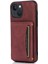 Apple iPhone 13 Telefon Kılıfı Için 6.1 Inç Tri Kart Tutucu Cüzdan Telefon Kickstand Cover Pu Deri+Tpu Şok Geçirmez Kasa-Kırmızı (Yurt Dışından) 1