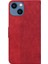 Apple iPhone 13 Telefon Kasası 6.1 Inç Pu Deri Cüzdan Flip Kapak Standı Işlevi Geometri Strap-Red ile Baskı Folio Koruyucu Kılıf (Yurt Dışından) 3