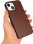 Ultra Ince Orijinal Deri+Sert Bilgisayar Arka Panel Apple iPhone 13 6.1 Inç-Kahverengi Için Koruyucu Şok Geçirmez Kapak (Yurt Dışından) 4