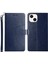 Apple iPhone 13 Telefon Kasası Pu Deri Telefon Kasası, Şık Y Şekilli Çizgi Cüzdan Kabuğu Standı Kapağı 6.1 Inç-Mavi (Yurt Dışından) 1